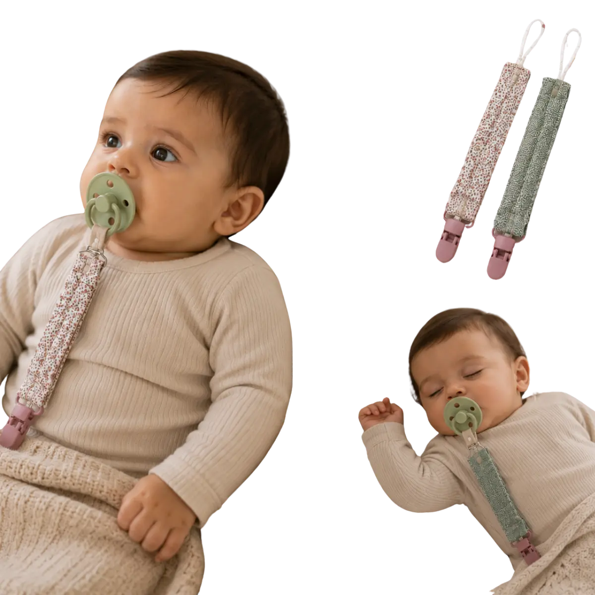 LALLA Cotton Dummy Clips Boys Girls ( Set of 2 ) lifestyle